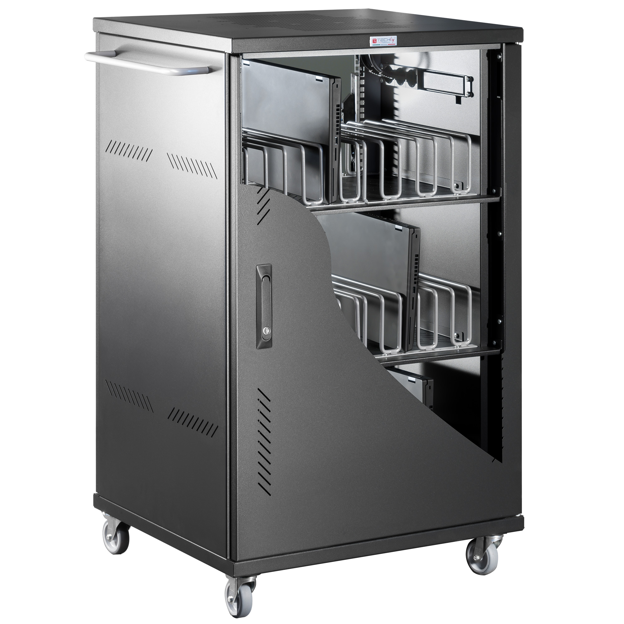 Carrello Stazione di Ricarica 36 Notebook Tablet o Smartphone Nero