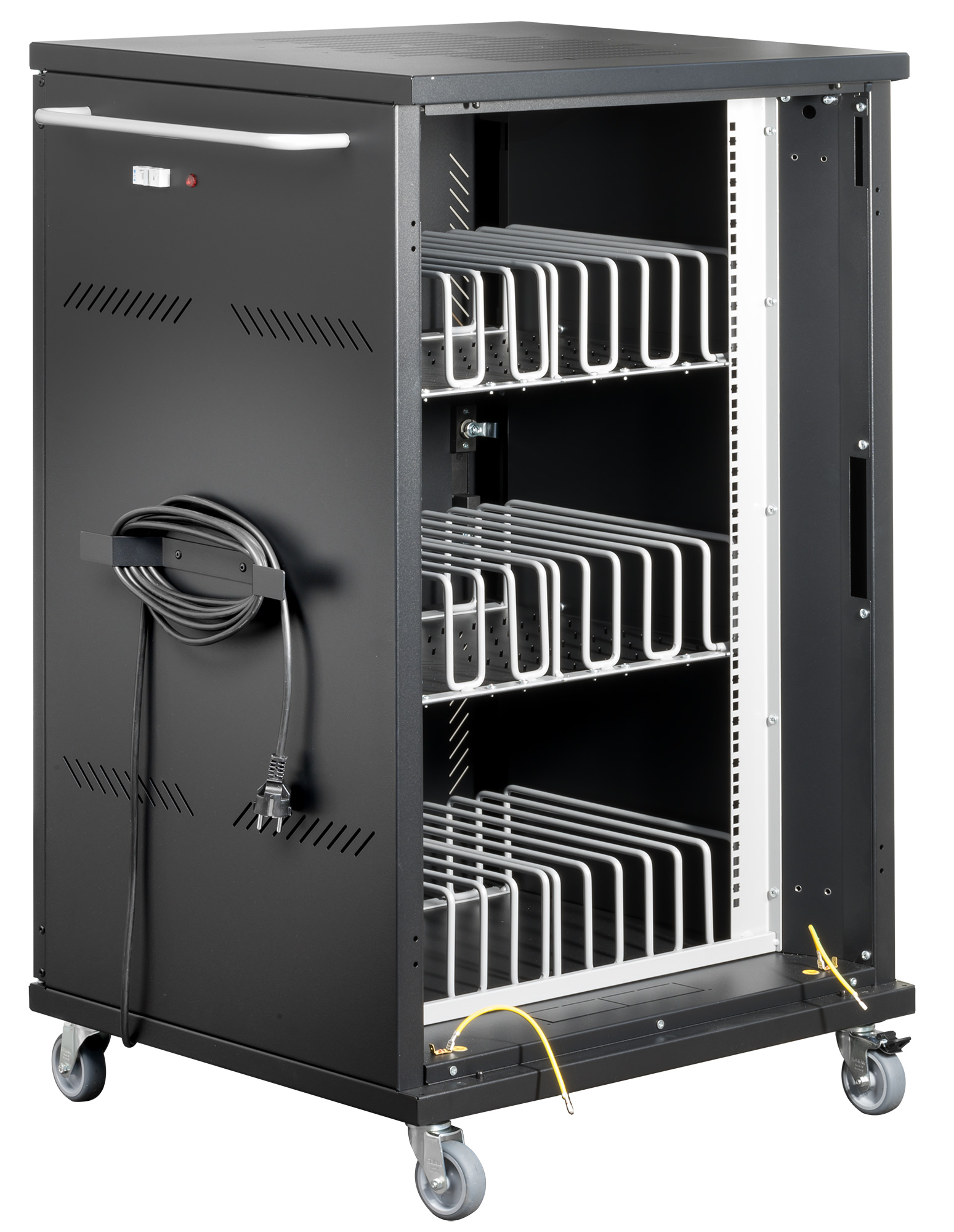 Carrello Stazione di Ricarica 36 Notebook Tablet o Smartphone Nero - immagine 7