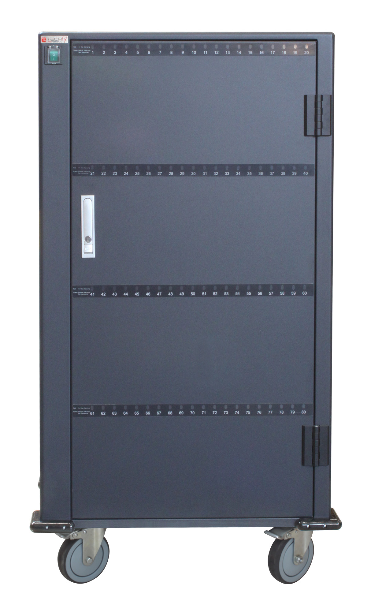 Carrello Stazione di Ricarica 80 USB Notebook o Smartphone Nero - immagine 4