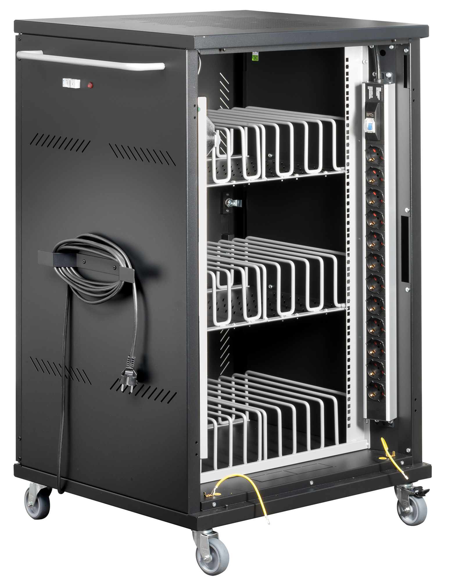 Carrello Stazione di Ricarica Ventilato 36 Notebook o Smartphone Nero - immagine 6