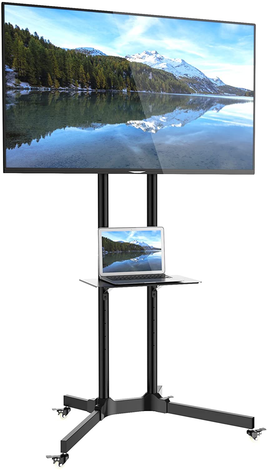 Carrello Supporto Pavimento Porta TV LCD/LED/Plasma 30''-65'' Mensola - immagine 4