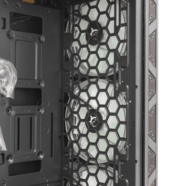 Case PC Chassis ATX Mid Tower con 3 Ventole 14cm e 1 Ventola 12cm Nero - immagine 5
