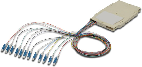 Cassetta di Giunzione Attrezzata con 12 Pigtail Fibra Monomodale OS2 LC/APC 9/125 2m