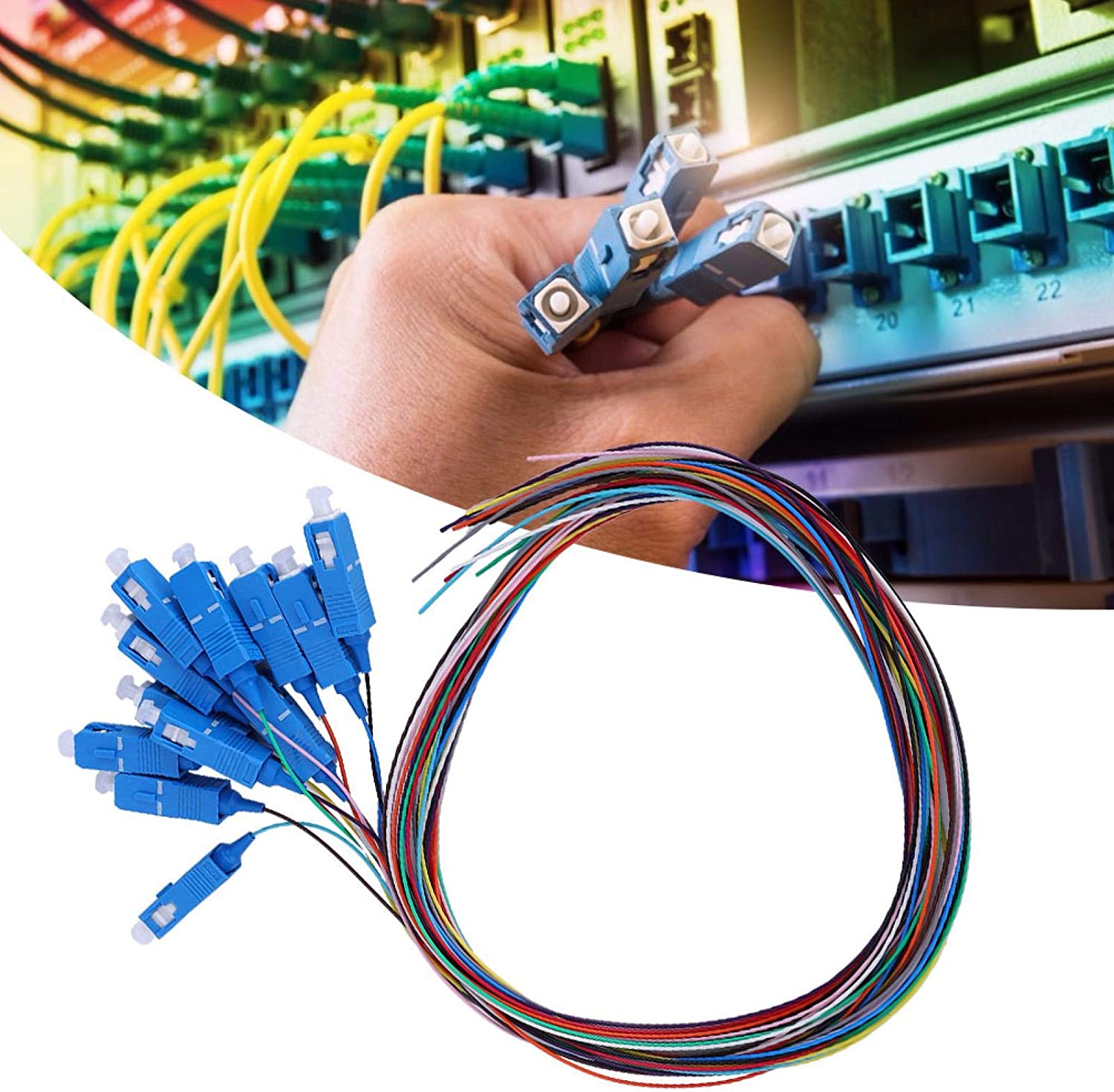 Cassetta di Giunzione Attrezzata con 12 Pigtail Fibra Monomodale OS2 SC/APC 9/125 2m - immagine 3