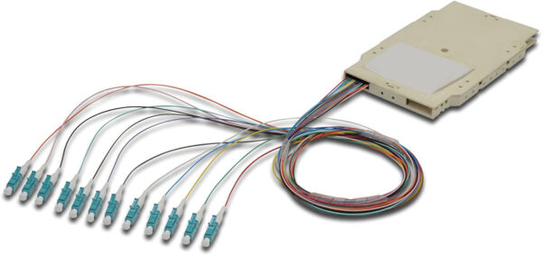 Cassetta di Giunzione Attrezzata con 12 Pigtail Fibra Multimodale OM3 LC 50/125 2m
