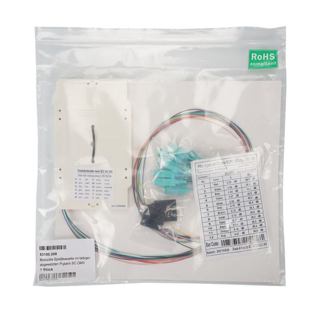 Cassetta di Giunzione Attrezzata con 12 Pigtail Fibra Multimodale OM3 SC 50/125 2m - immagine 2