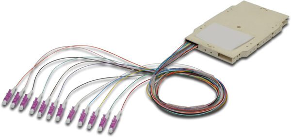 Cassetta di Giunzione Attrezzata con 12 Pigtail Fibra Multimodale OM4 LC 50/125 2m