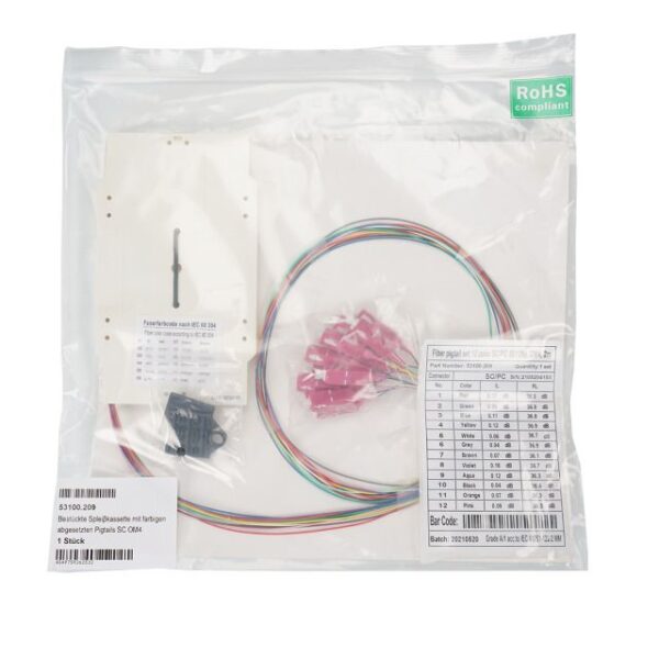 Cassetta di Giunzione Attrezzata con 12 Pigtail Fibra Multimodale OM4 SC 50/125 2m - immagine 2