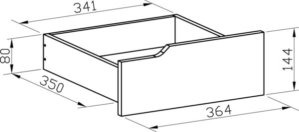 Cassettiera a Tre Cassetti con Ruote per Scrivania Nero - immagine 3