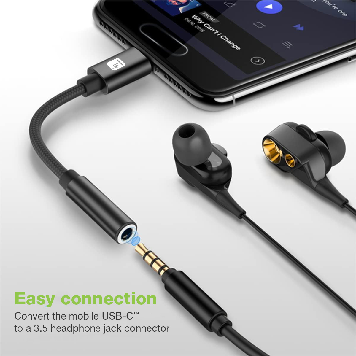 Cavo Adattatore Cuffie da USB-C™ a Jack Audio 3.5'' Chip DAC - immagine 8