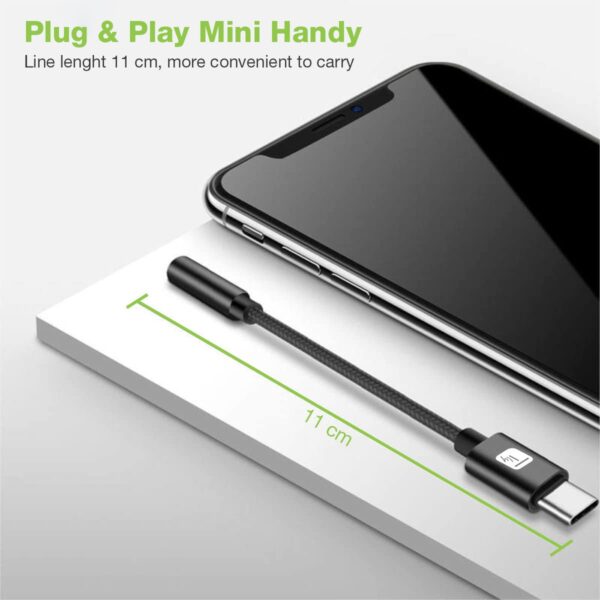 Cavo Adattatore Cuffie da USB-C™ a Jack Audio 3.5'' Chip DAC - immagine 2