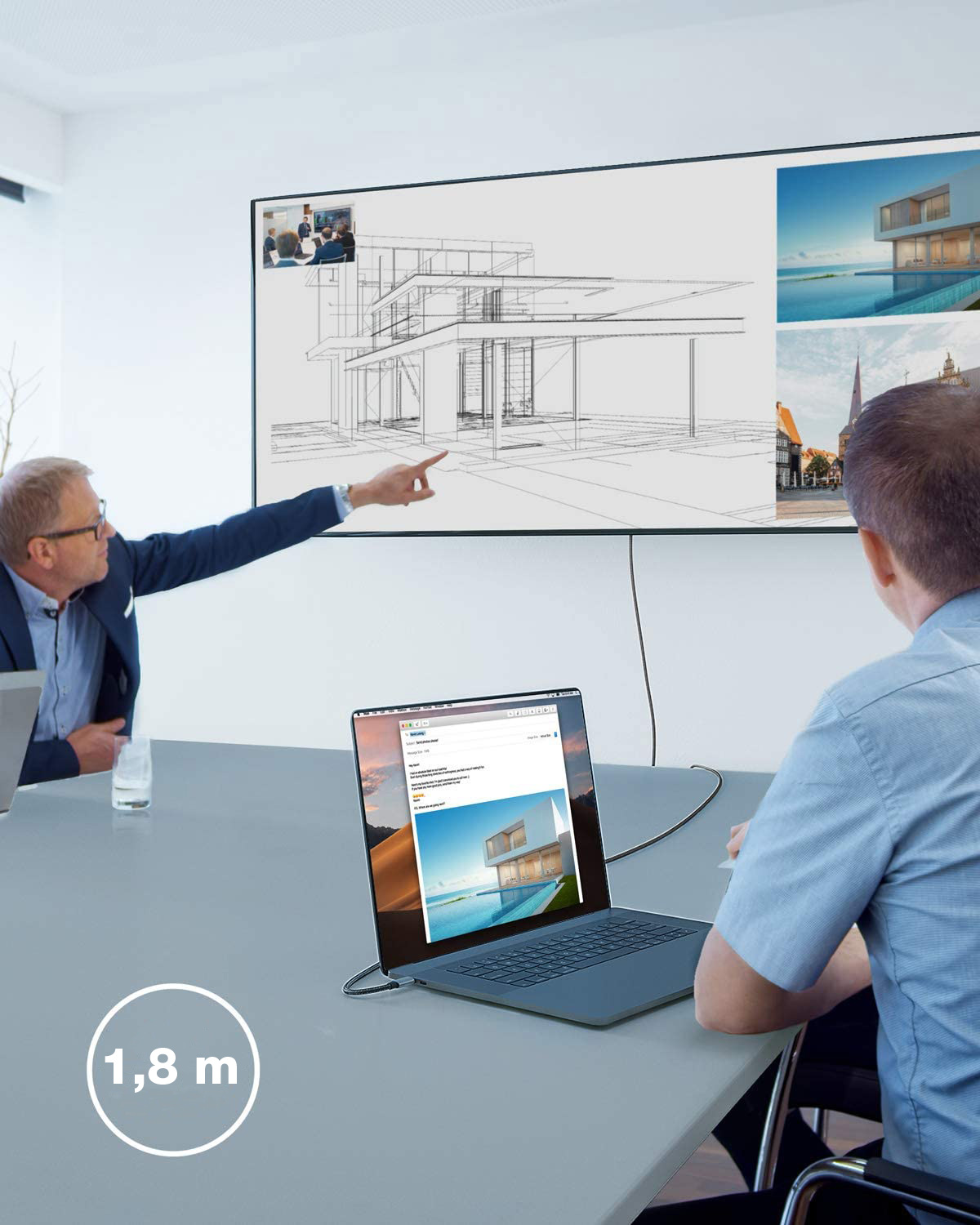 Cavo Adattatore USB-C™ 3.2 a HDMI 2.1 8K@60Hz 1,8 m - immagine 5