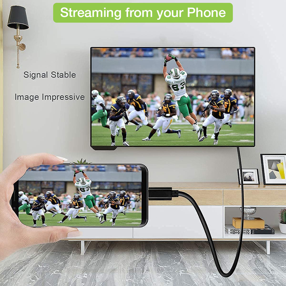 Cavo Adattatore USB-C™ Maschio a HDMI 2.0 4K Maschio 5m Nero - immagine 6