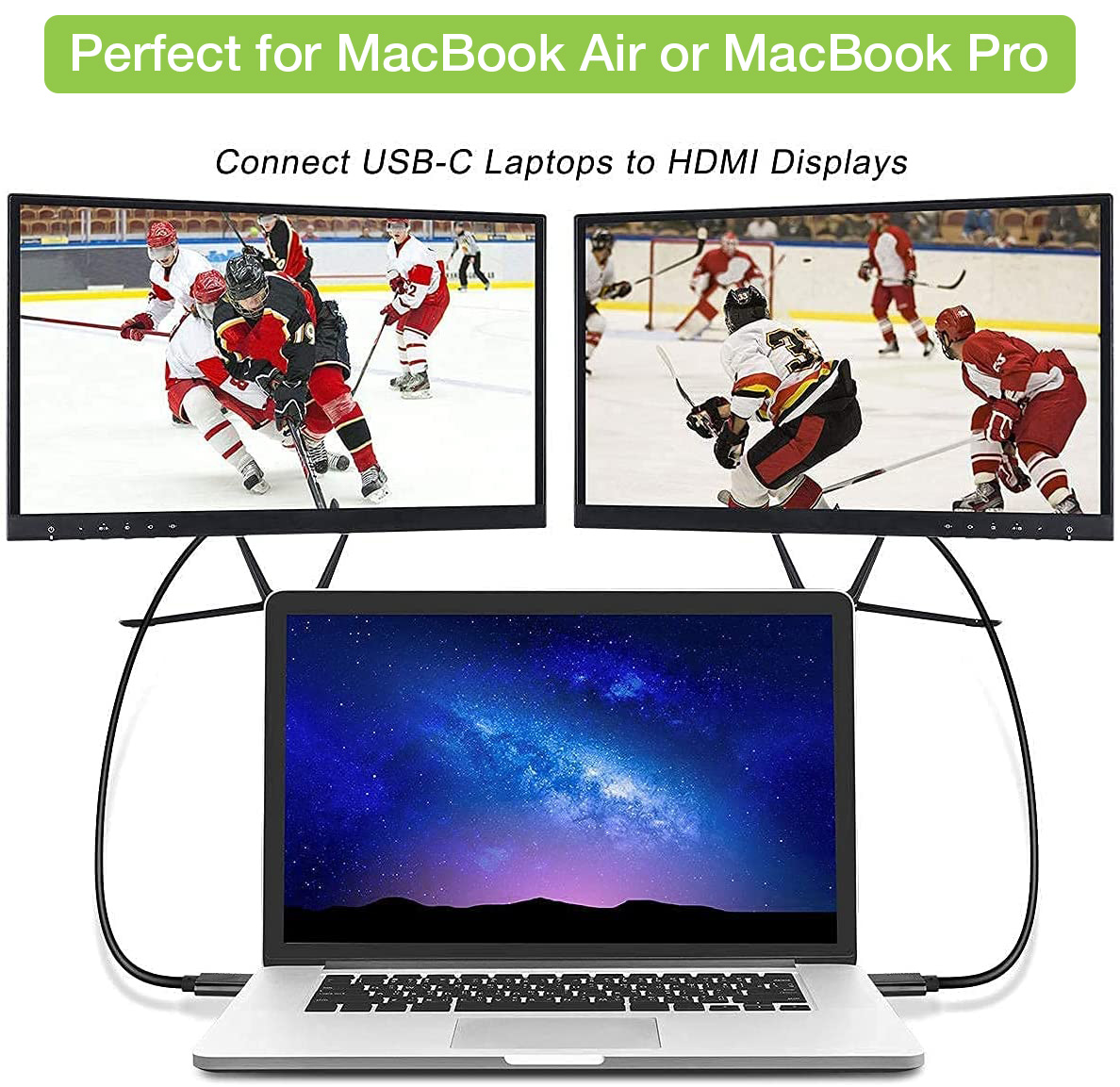 Cavo Adattatore USB-C™ Maschio a HDMI 2.0 4K Maschio 5m Nero - immagine 4