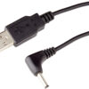 Cavo Alimentazione USB DC 3.5x1.35 mm Angolato 1,5 m Nero - immagine 2