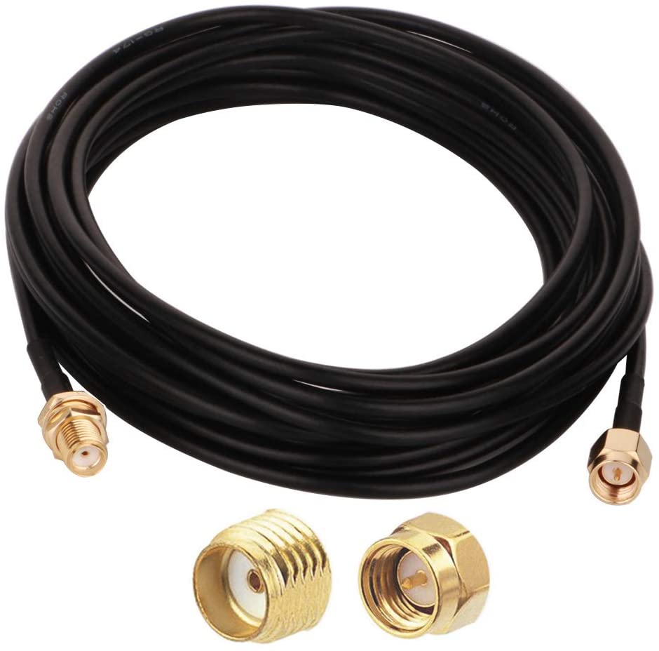 Cavo Antenna SMA M/F a Basse Perdite 7,5m Nero - immagine 2