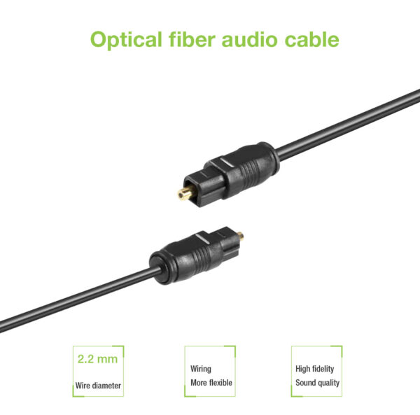 Cavo Audio Ottico Digitale Toslink (SPDIF) M/M 1m ø 2.2mm - immagine 6