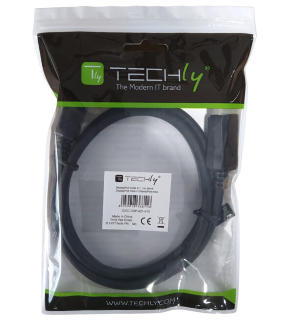 Cavo Audio/Video DisplayPort 2.1 M/M 10K 1m Nero - immagine 2
