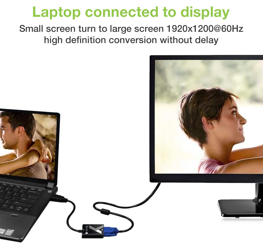 Cavo Convertitore Adattatore da HDMI™ a VGA 1920x1200 a 60Hz - immagine 7