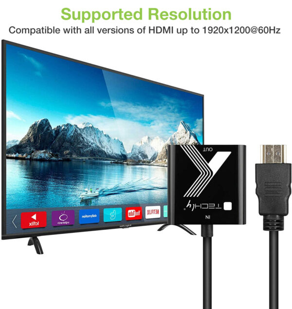 Cavo Convertitore Adattatore da HDMI™ a VGA 1920x1200 a 60Hz con Audio 3.5'' - immagine 10