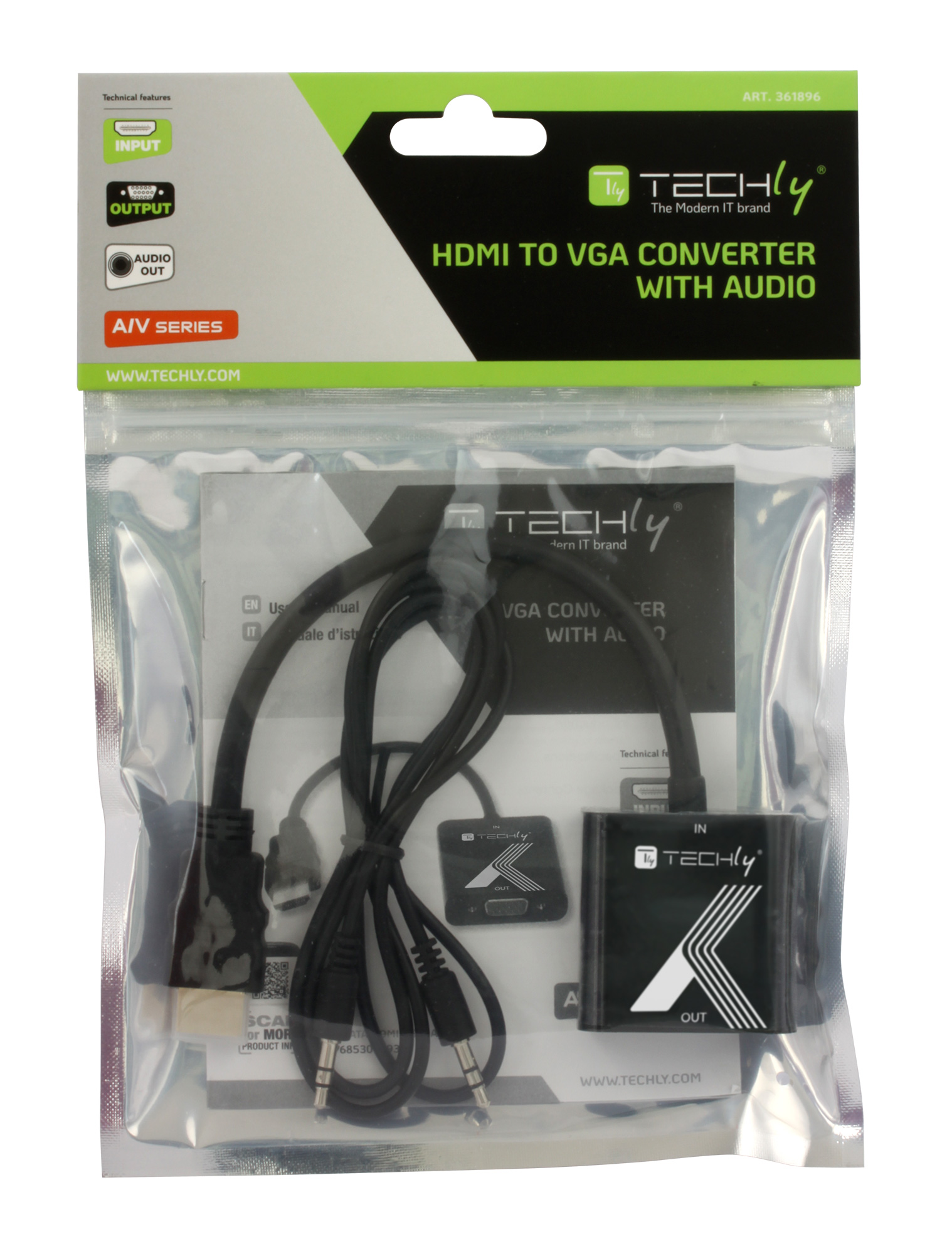 Cavo Convertitore Adattatore da HDMI™ a VGA 1920x1200 a 60Hz con Audio 3.5'' - immagine 2