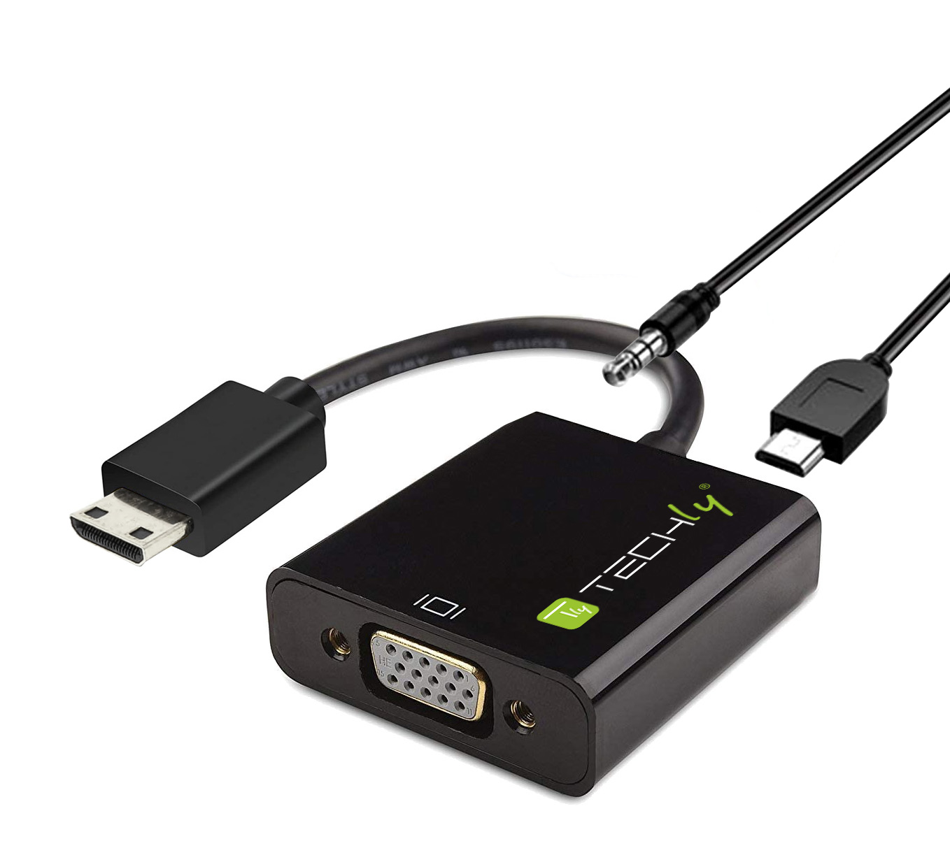 Cavo Convertitore Adattatore da HDMI™ mini C a VGA con Micro USB e Audio