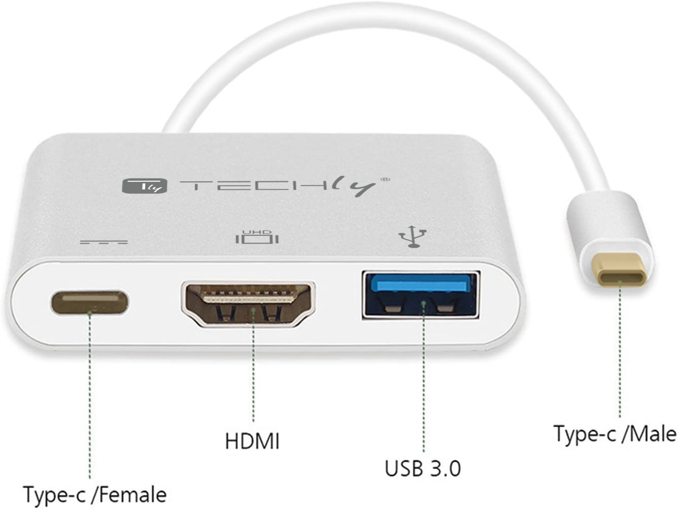 Cavo Convertitore Adattatore da USB-C™ a USB 3.0, HDMI e PD - immagine 3
