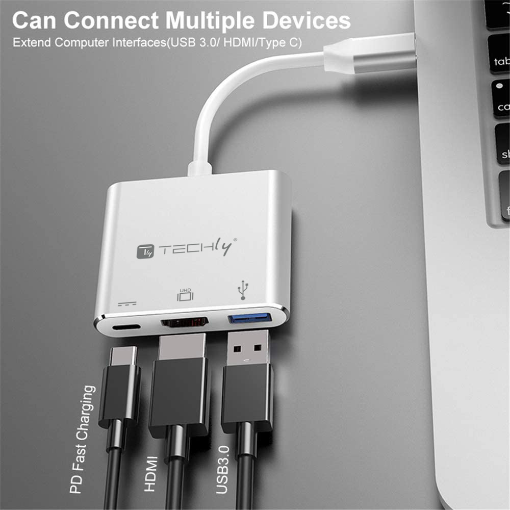 Cavo Convertitore Adattatore da USB-C™ a USB 3.0, HDMI e PD - immagine 4
