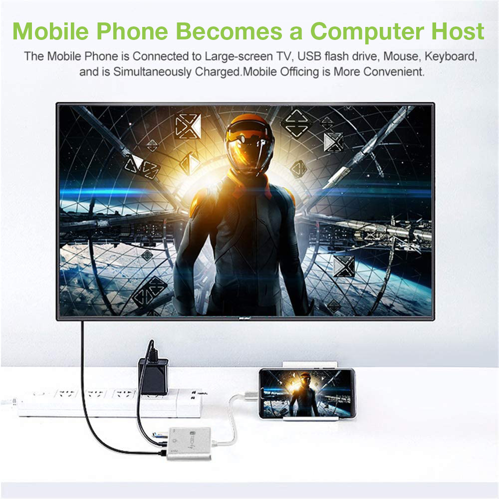 Cavo Convertitore Adattatore da USB-C™ a USB 3.0, HDMI e PD - immagine 5