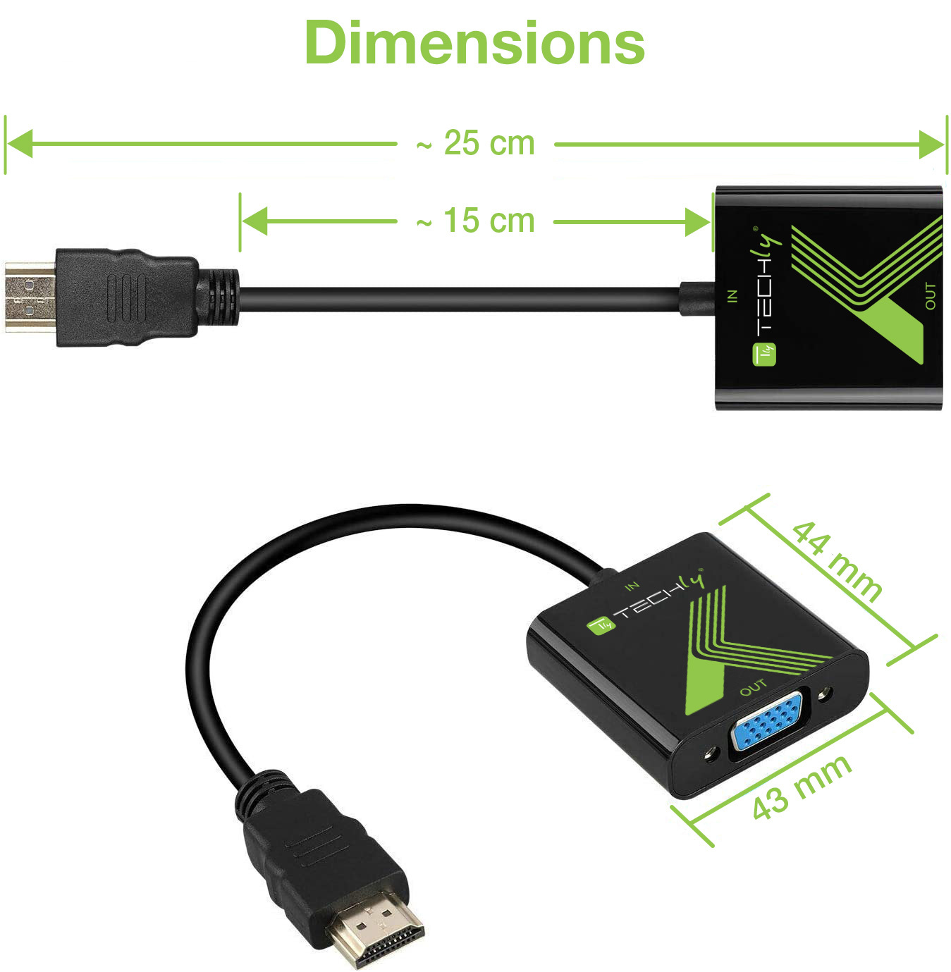 Cavo Convertitore Adattatore da HDMI™ a VGA 1920x1200 - immagine 3