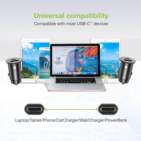 Cavo Corto Piatto USB-C™ Maschio a USB-C™ Maschio E-Mark Ricarica Rapida FPC 12.4 cm - immagine 5