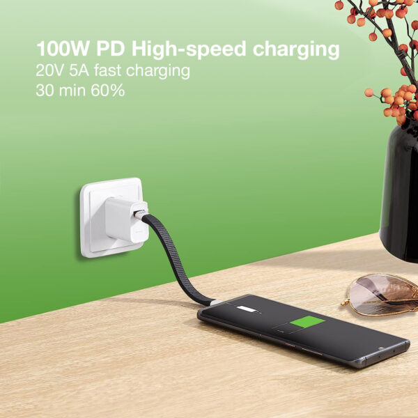 Cavo Corto Piatto USB-C™ Maschio a USB-C™ Maschio E-Mark Ricarica Rapida FPC 12.4 cm - immagine 6