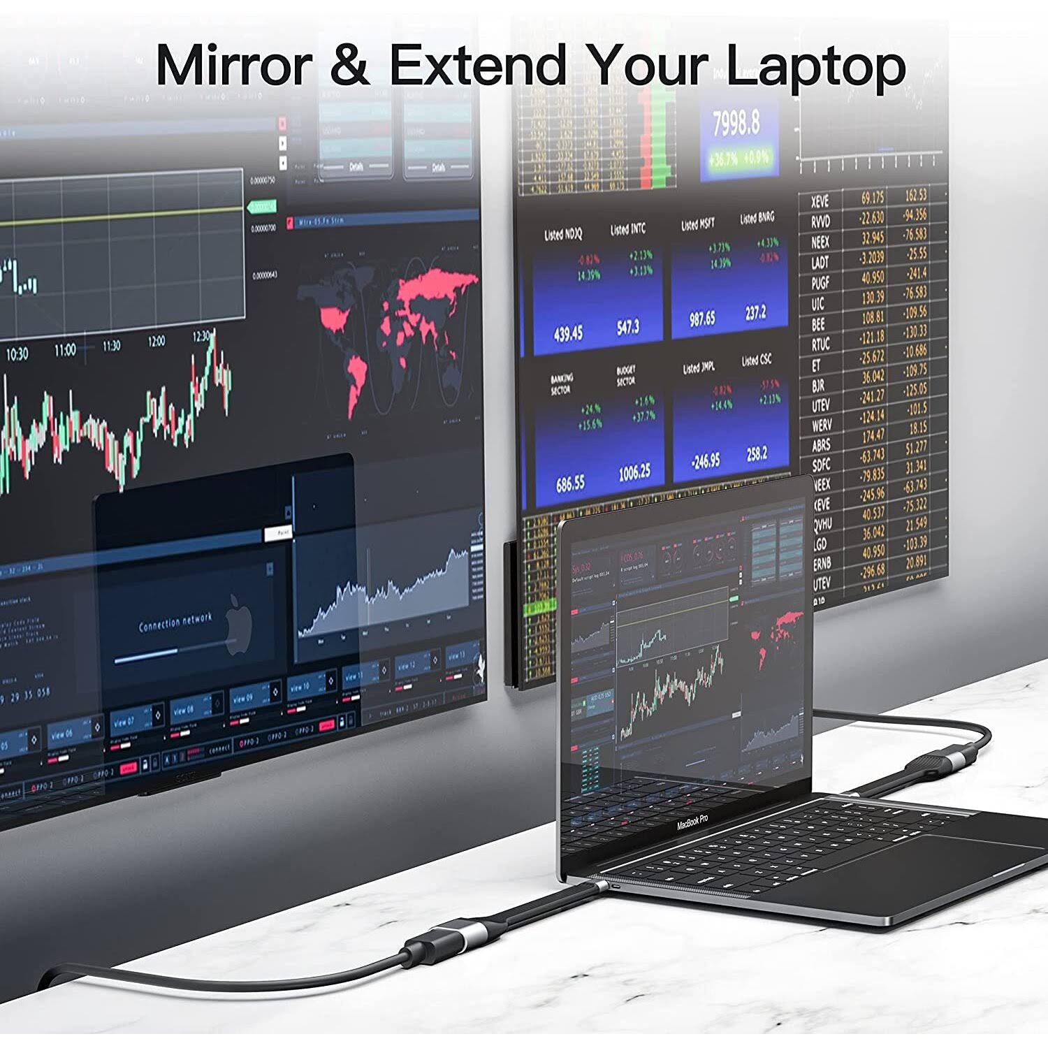 Cavo Corto Piatto USB-C™ Maschio a HDMI Femmina FPC 13,6 cm - immagine 5