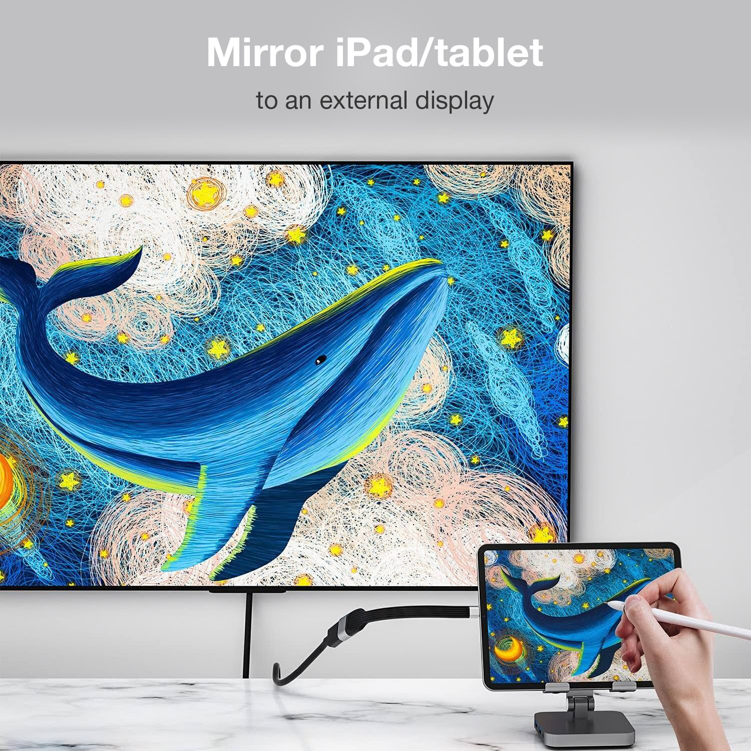 Cavo Corto Piatto USB-C™ Maschio a HDMI Femmina FPC 13,6 cm - immagine 6