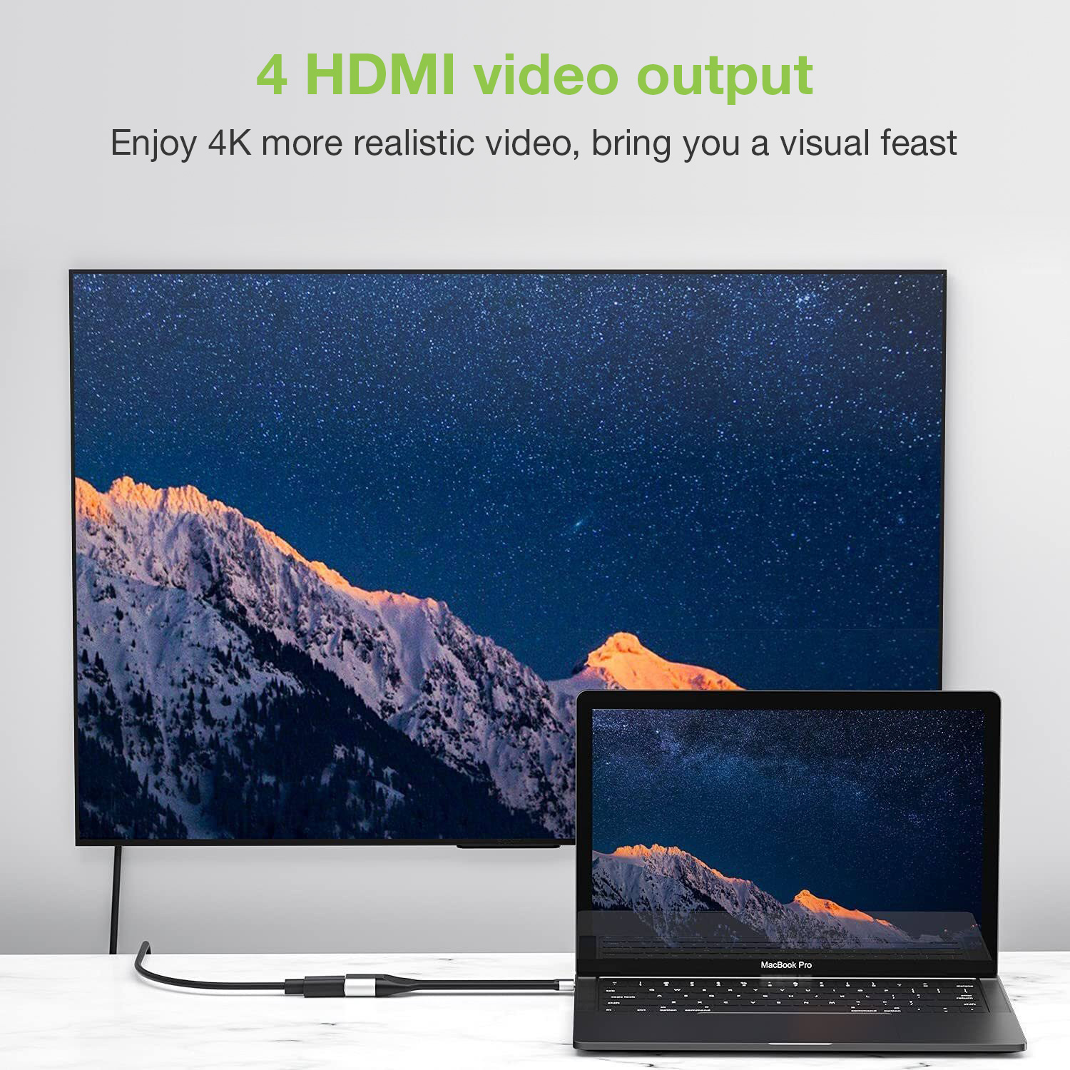 Cavo Corto Piatto USB-C™ Maschio a HDMI Femmina FPC 13,6 cm - immagine 8