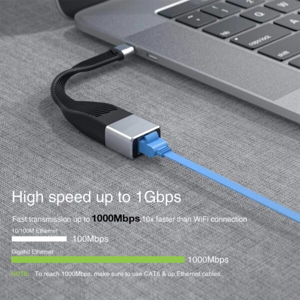 Cavo Corto Piatto USB-C™ Maschio a RJ45 Femmina FPC 14,4 cm - immagine 4