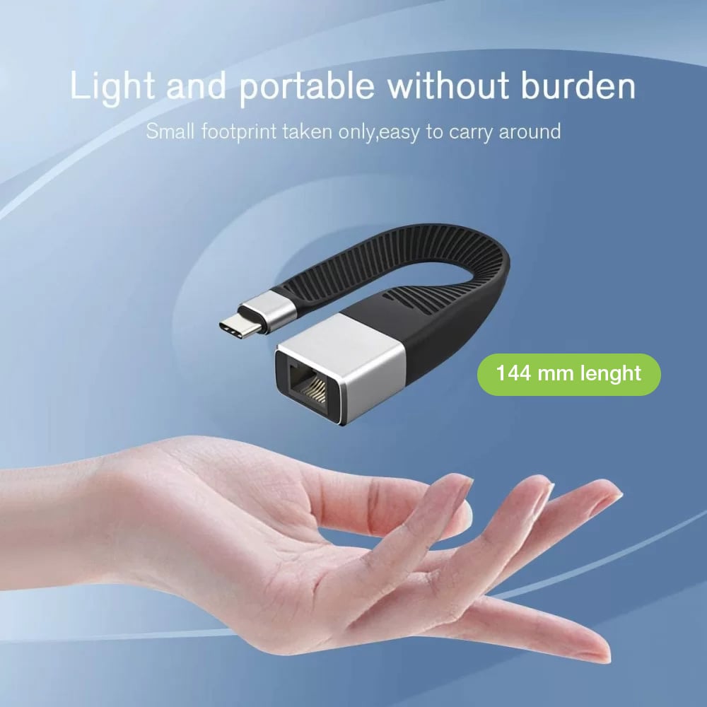 Cavo Corto Piatto USB-C™ Maschio a RJ45 Femmina FPC 14,4 cm - immagine 3