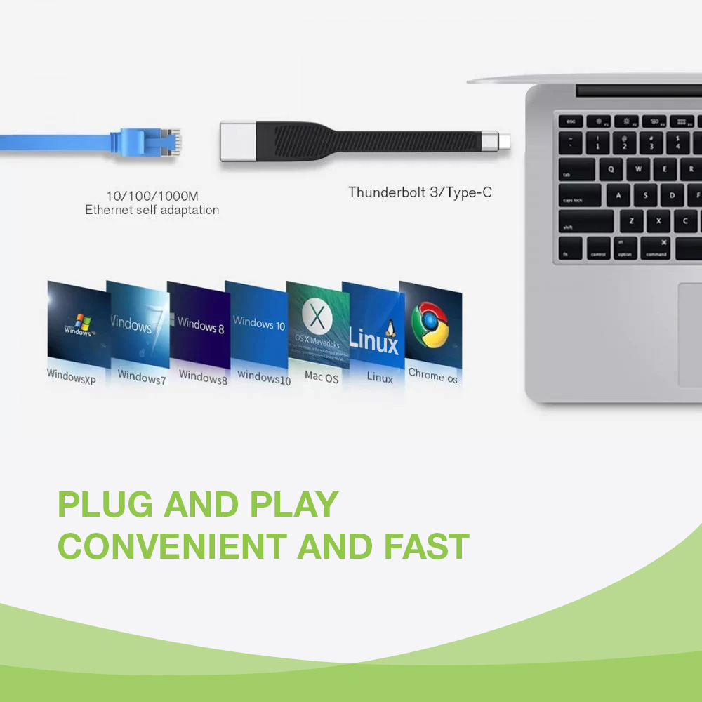 Cavo Corto Piatto USB-C™ Maschio a RJ45 Femmina FPC 14,4 cm - immagine 7