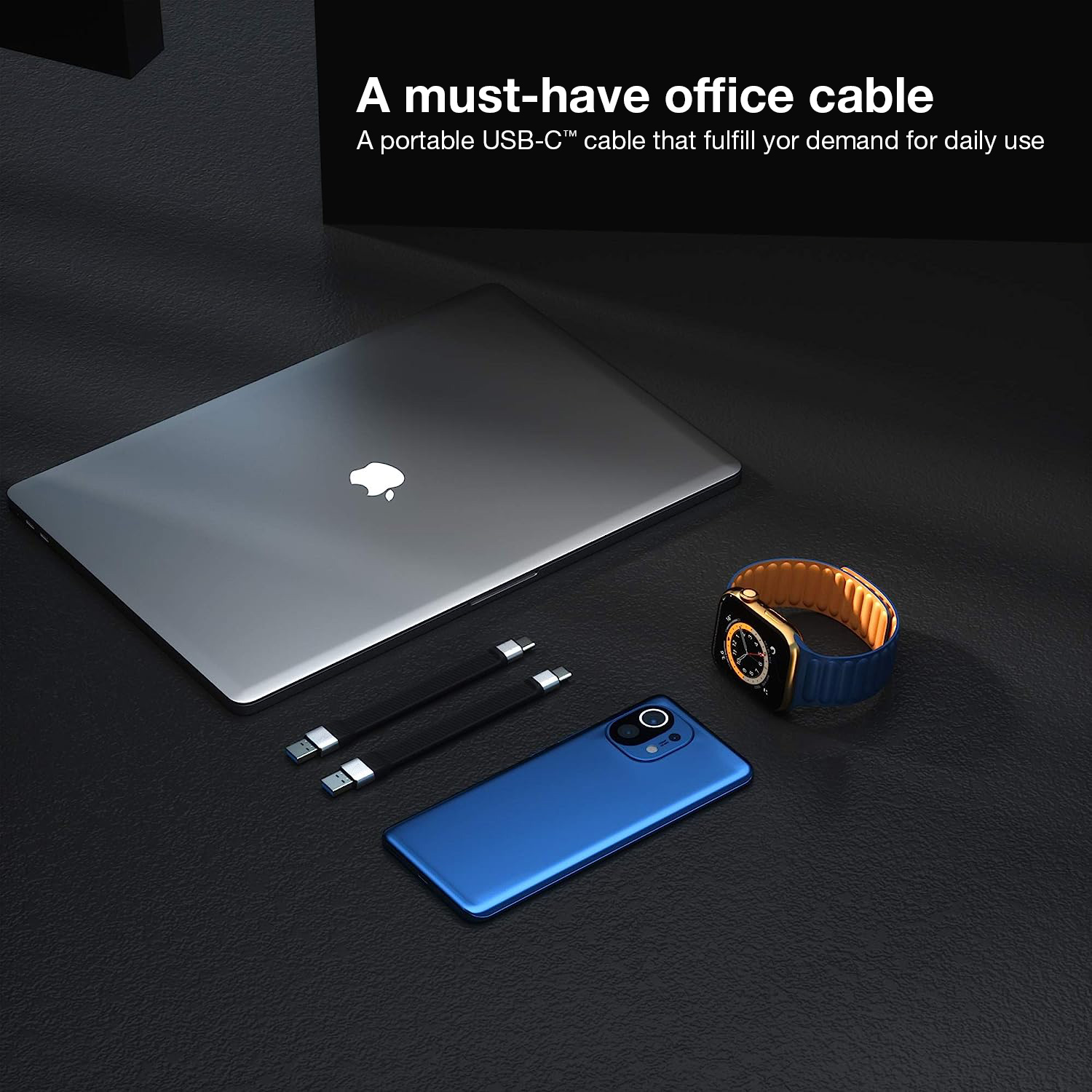 Cavo Corto Piatto USB-C™ Maschio a USB-A Maschio Ricarica Rapida FPC 12 cm - immagine 7