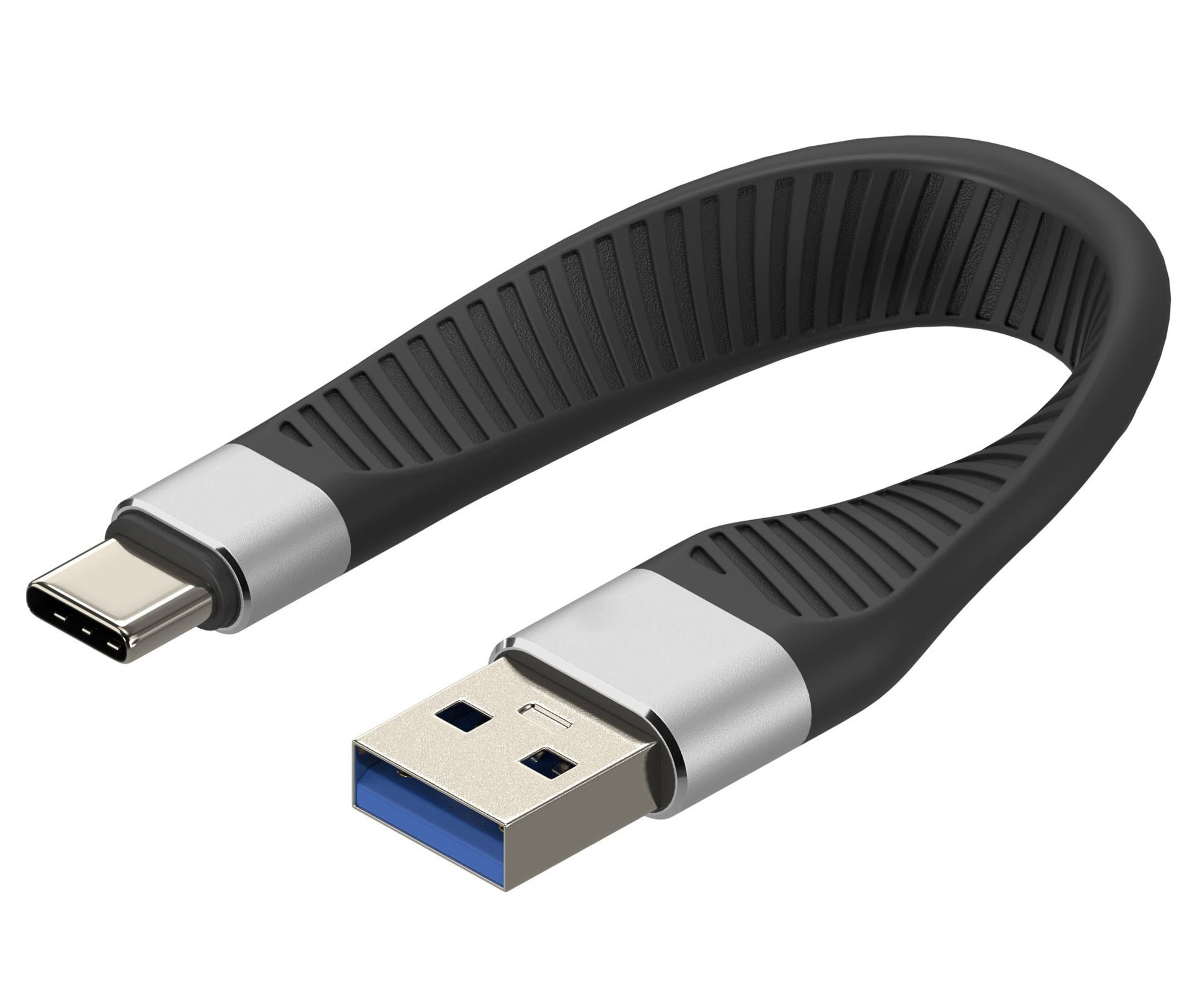 Cavo Corto Piatto USB-C™ Maschio a USB-A Maschio Ricarica Rapida FPC 12 cm