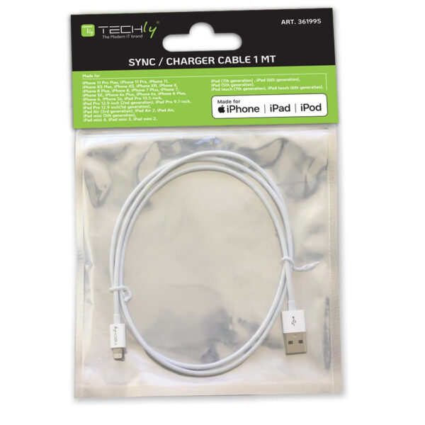 Cavo da Lightning a USB2.0 8p Bianco 1m - immagine 2
