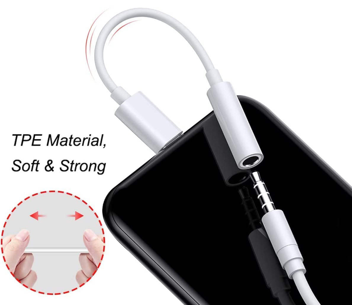 Cavo da USB-C™ Maschio a Audio 3.5 mm Femmina 12 cm Bianco - immagine 4