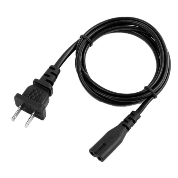 Cavo di Alimentazione C7 F a Spina Americana NEMA 5-15P 1,8m Nero - immagine 3