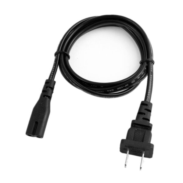 Cavo di Alimentazione C7 F a Spina Americana NEMA 5-15P 1,8m Nero - immagine 4