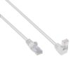 Cavo di Rete Patch Connettore Angolato 90° CCA Cat. 5E UTP 0,25m Bianco - immagine 3