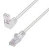 Cavo di Rete Patch Connettore Angolato 90° CCA Cat. 5E UTP 0,25m Bianco