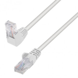 Cavo di Rete Patch Connettore Angolato 90° CCA Cat. 5E UTP 10m Bianco