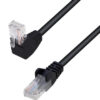Cavo di Rete Patch Connettore Angolato 90° CCA Cat. 5E UTP 10m Nero