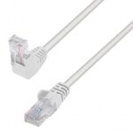 Cavo di Rete Patch Connettore Angolato 90&deg; CCA Cat. 5E UTP 1m Bianco