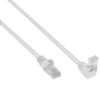 Cavo di Rete Patch Connettore Angolato 90° CCA Cat. 5E UTP 2m Bianco - immagine 3